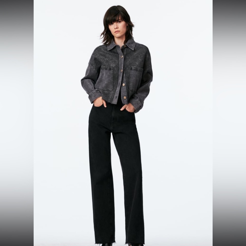 Zara Washed Effect Short Overshirt